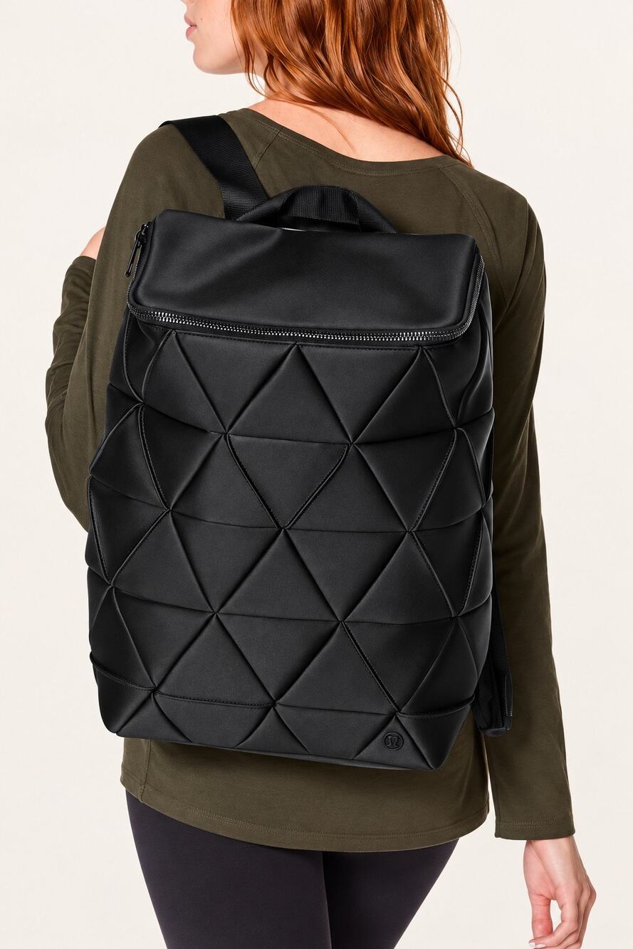 NEW Lululemon Get Set Backpack Quilted 19L Black Laptop Gym Travel Bag